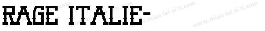 rage italie字体转换